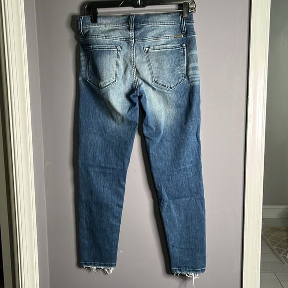 Kancan Low Rise Distressed Skinny Jeans Size 7/27 - Picture 5 of 7
